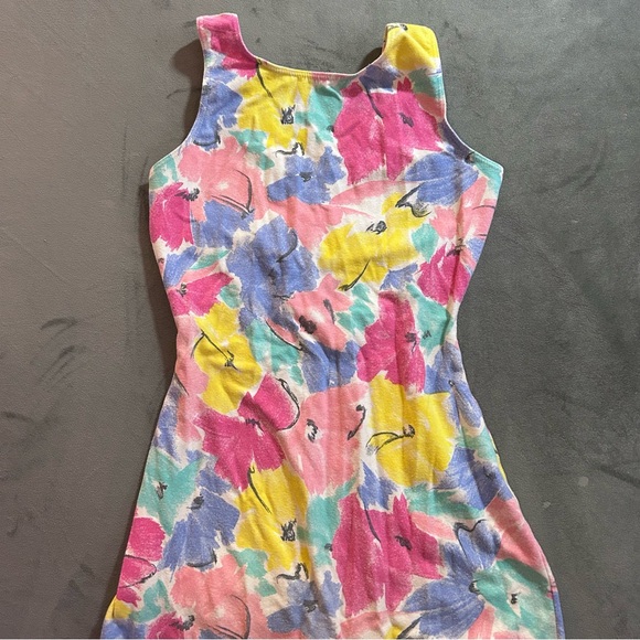 DANSKIN floral unitard YOUTH L (12-14) - Picture 6 of 8